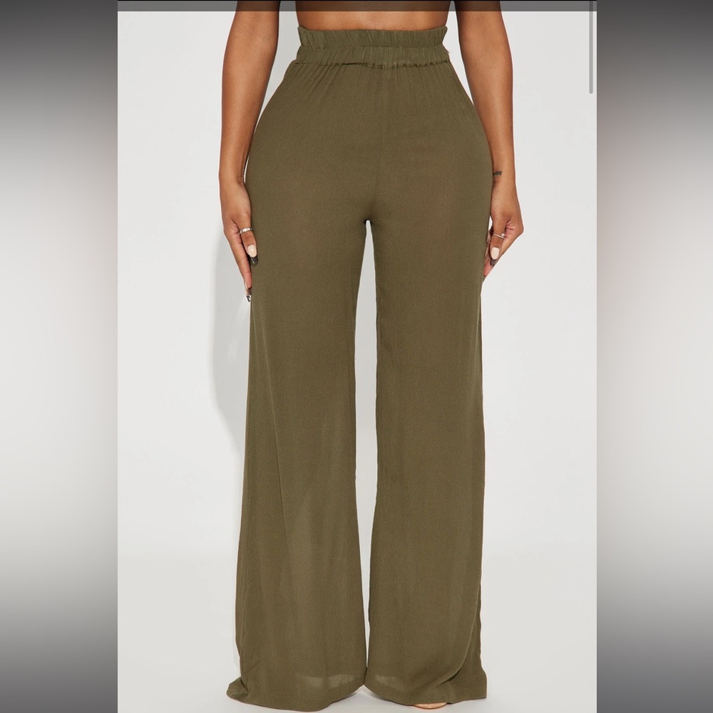 NWT linen bathing suit cover up pants